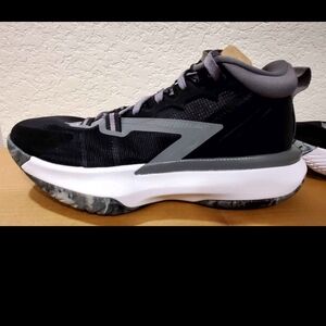 Jordan Black and Gray Athletic Shoes